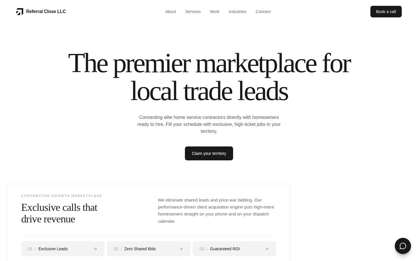 Referral Close LLC contractor platform